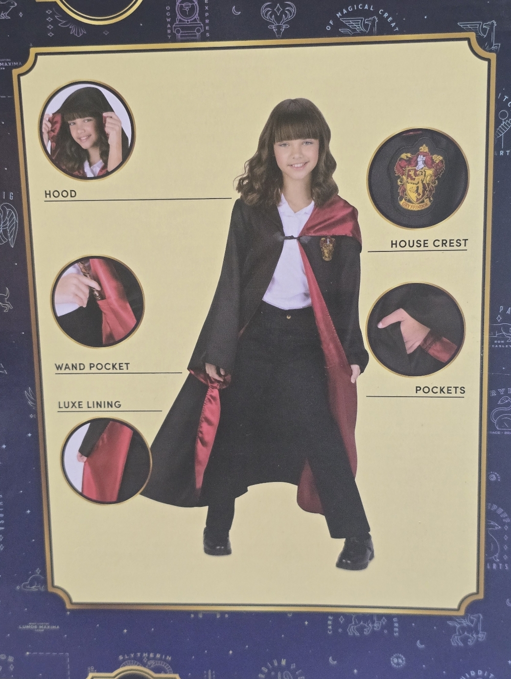 Harry Potter Gryffindor Robe Kids 10/12 Jakks Costume NEW - Picture 5 of 5